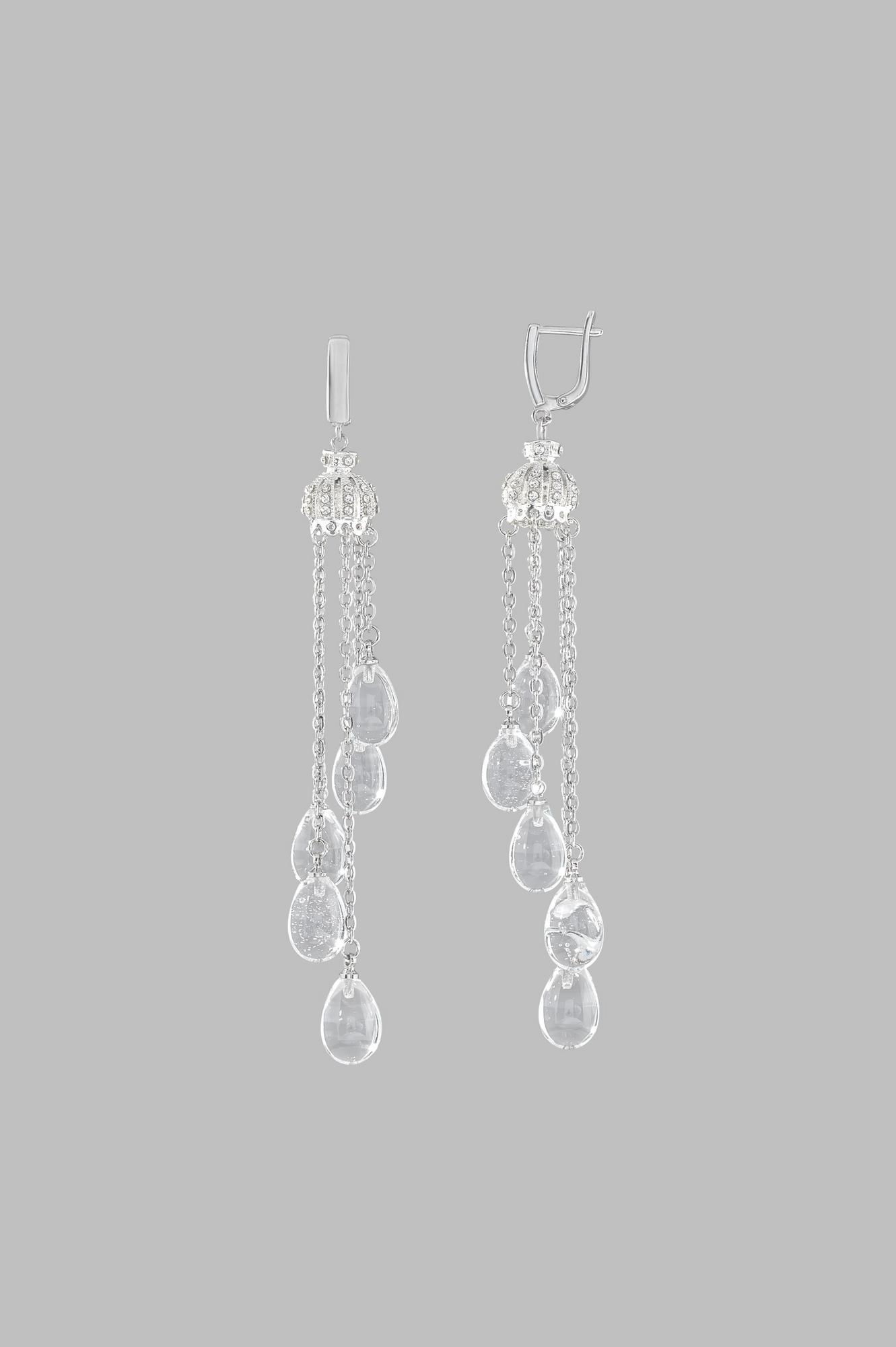 Серьги "Слёзы Ангары" каскад / цвет прозрачный