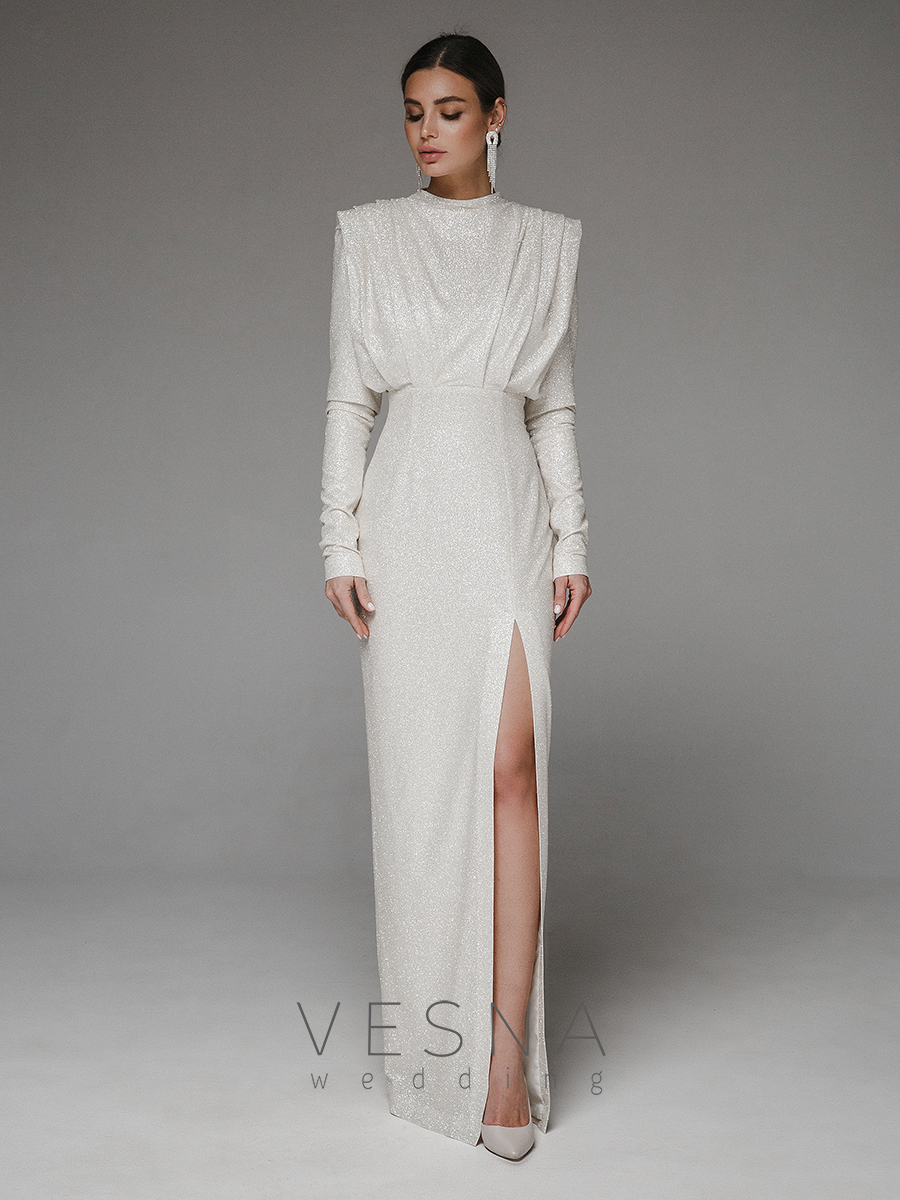 Wedding dress Dzhina silver