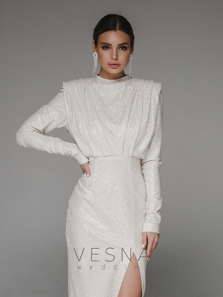 Wedding dress Dzhina silver