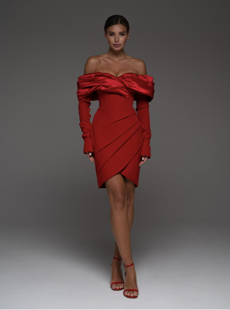 Evening dress Tiffany mini Rouge