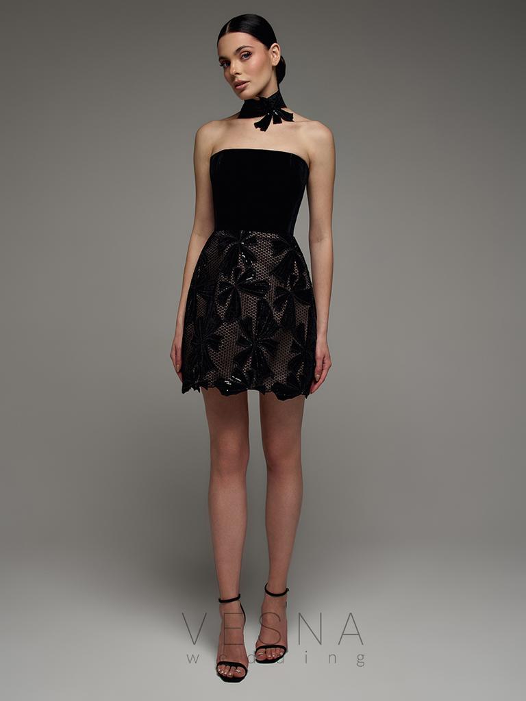 Evening dress Jacqueline Velvet Black