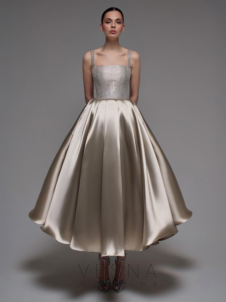 Evening dress Missouri Lyuks Midi Mokko