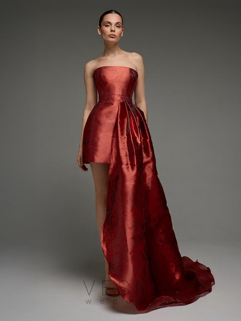 Evening dress Jacqueline Snake Red+tail