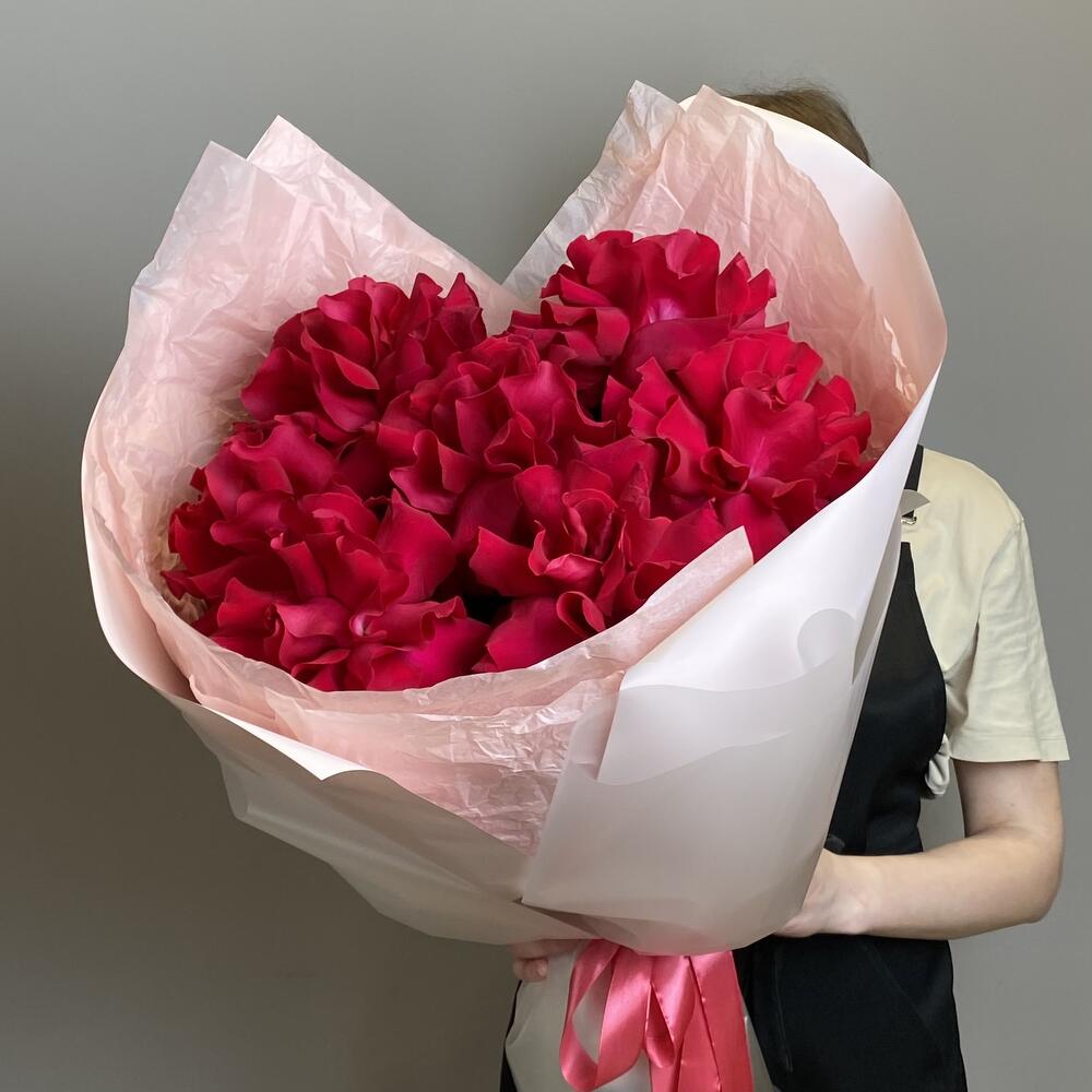 Монобукет из яркой французской розы