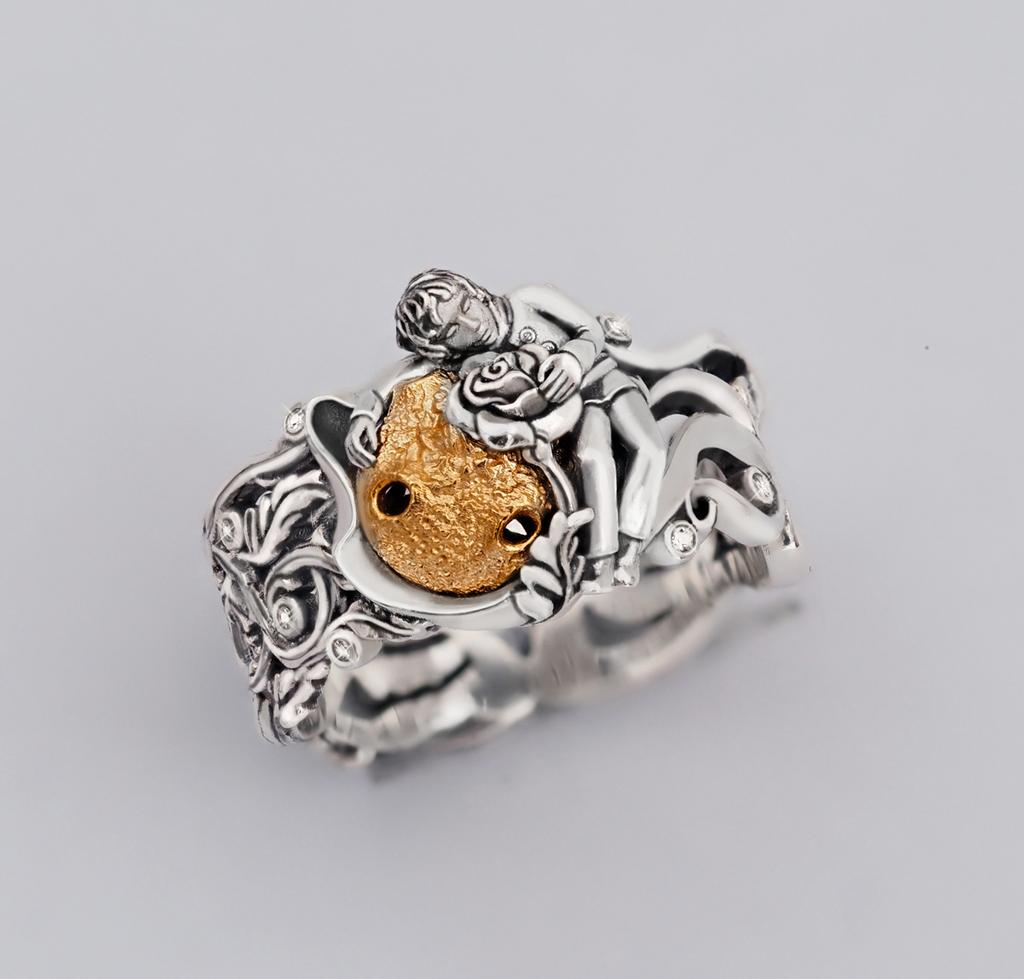 Кольцо "На моей планете" с бриллиантами