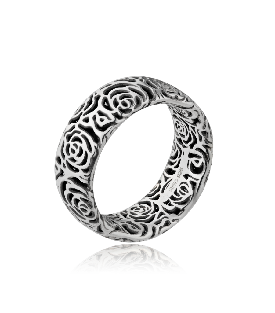 Кольцо (широкое) "Блэк баккара"