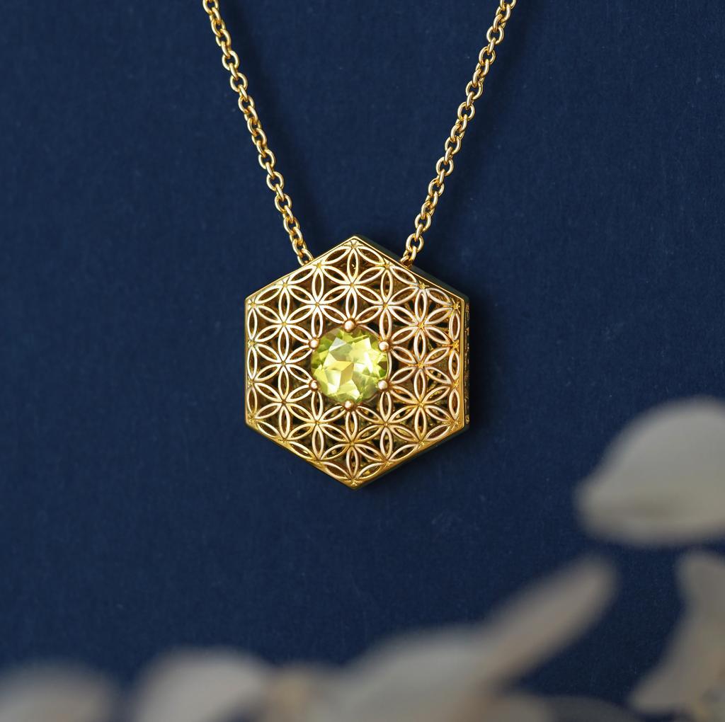 Чокер Искра многоугольник золоченый