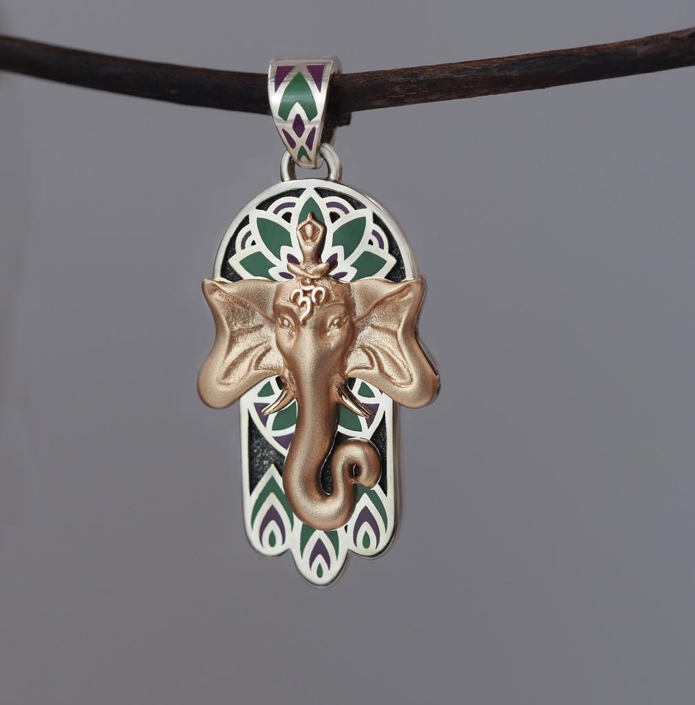 Кулон "Ганеша" золото 585