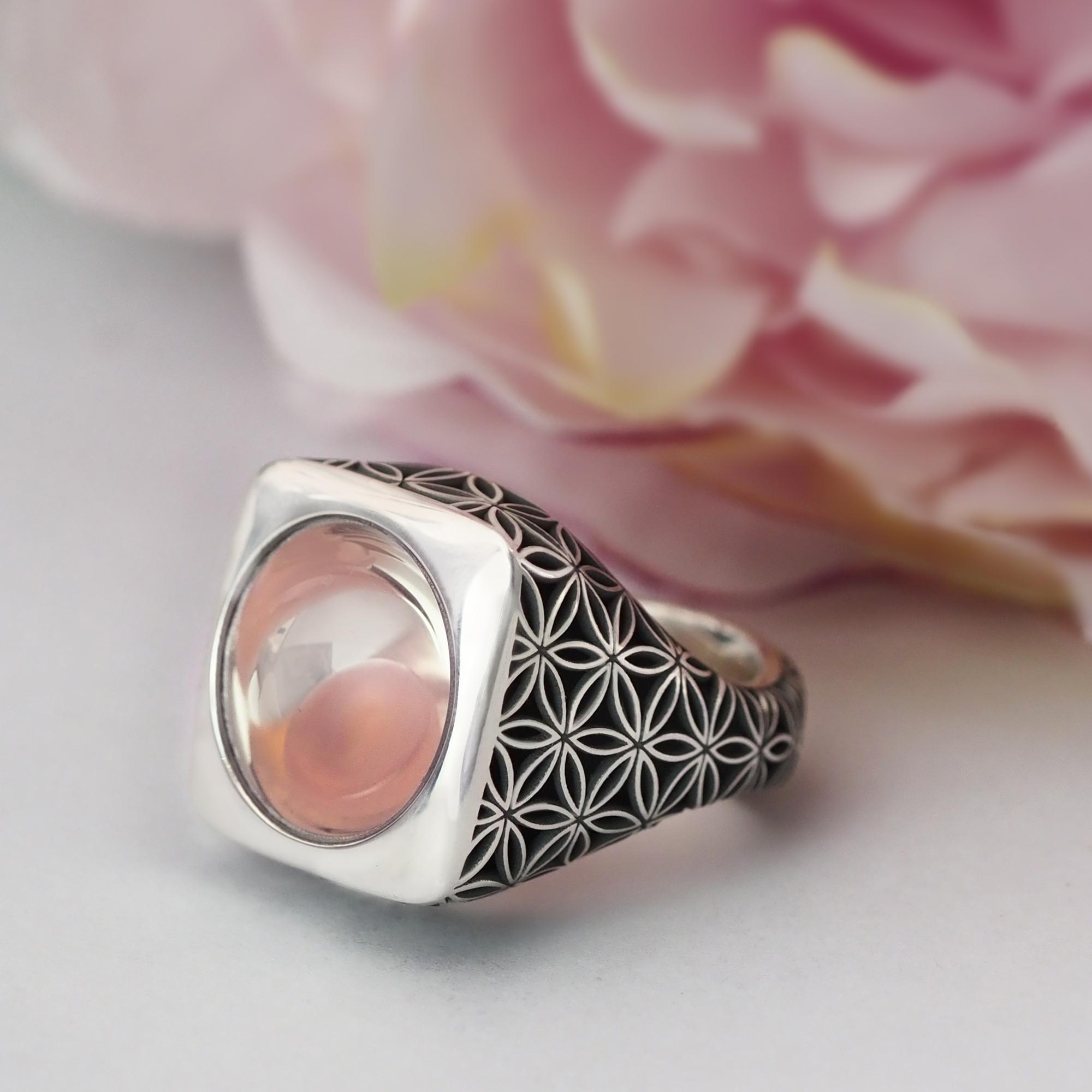 Кольцо "Холи" (квадратное) кварц