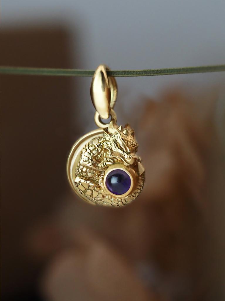 Подвеска "Дракон"с золочением