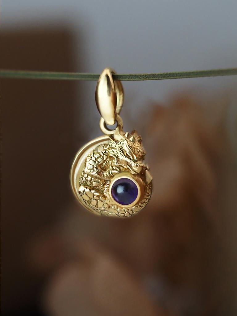 Подвеска "Дракон"с золочением