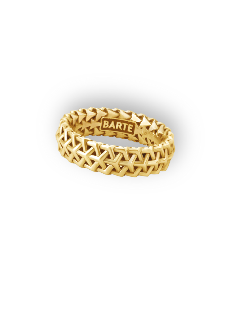 Кольцо "Бесконечность" (узкое, L), золоченое