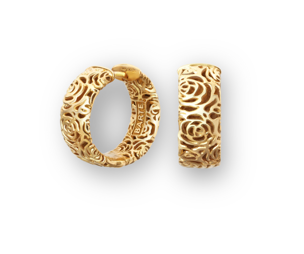 Серьги "Блэк Баккара" (D-19), золоченые