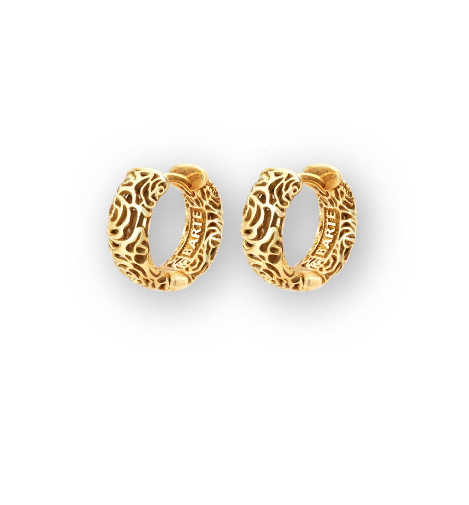 Серьги "Блэк Баккара" (D-15), золоченые