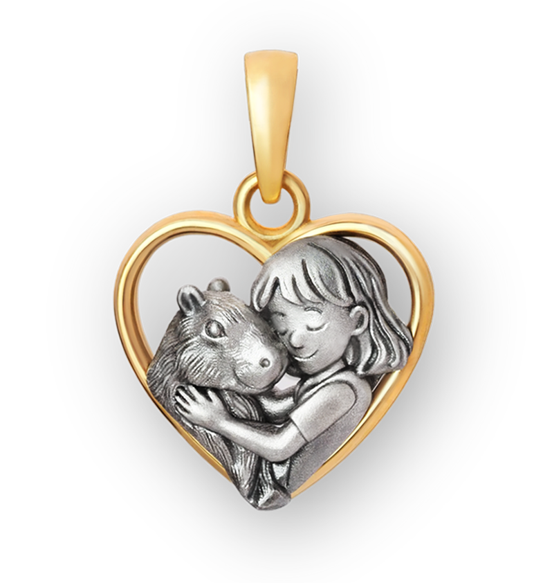 Кулон Близкие Друзья( девочка и капибара)