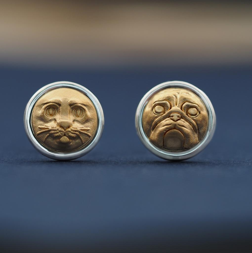 Серьги "Мордашки"( пескоструй)