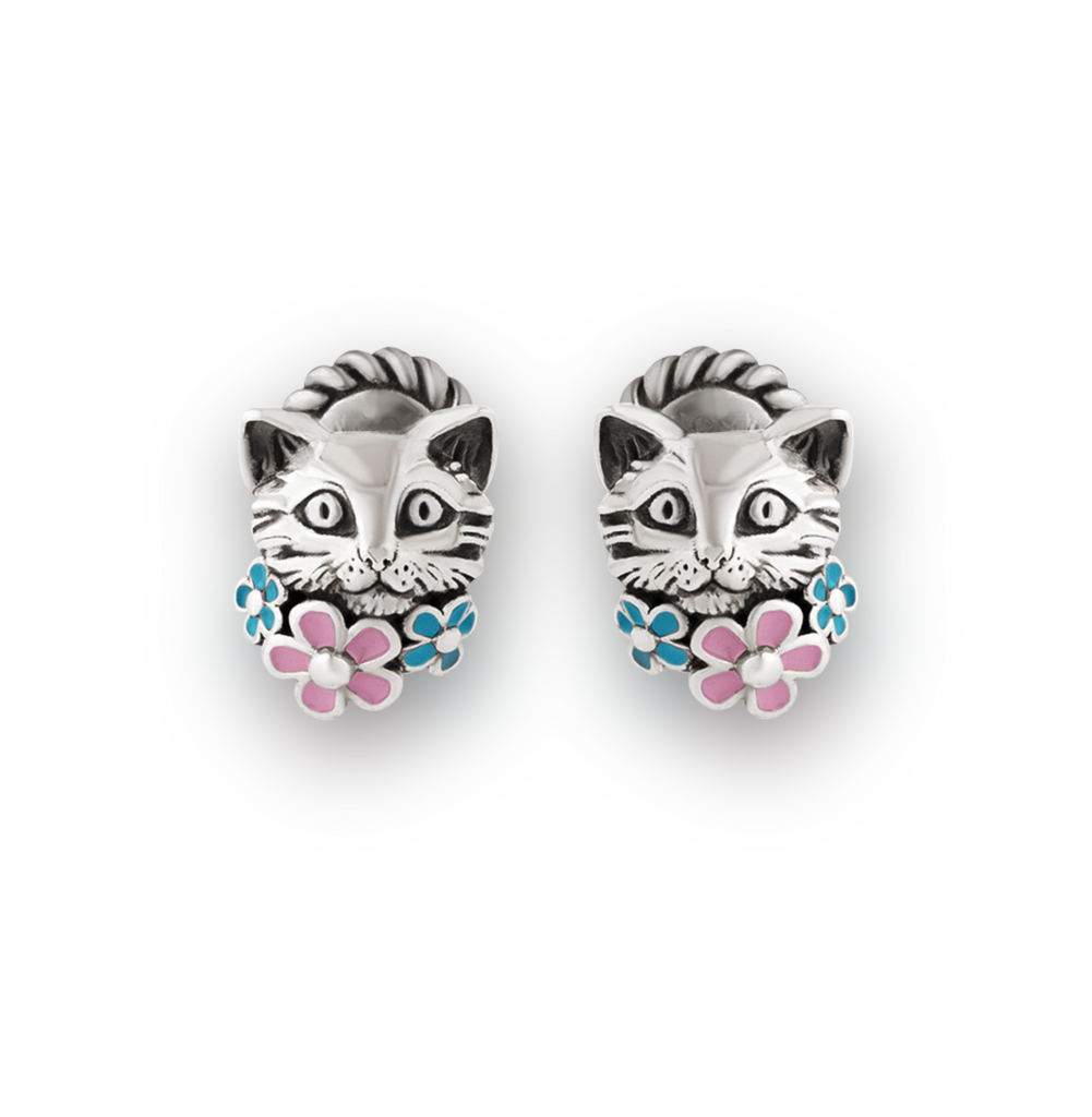 пусеты Котята в цветех