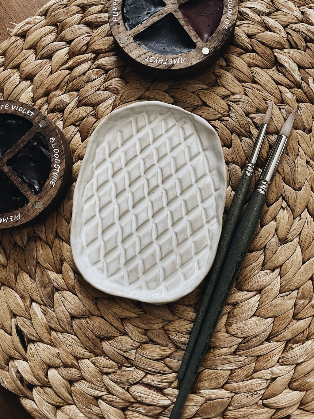 Тарелочка для чистки кистей «Ананас»