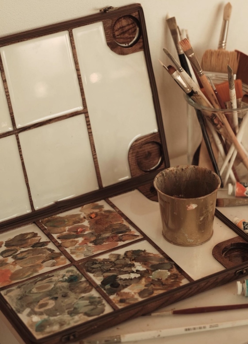 Большая студийная палитра под масло А2