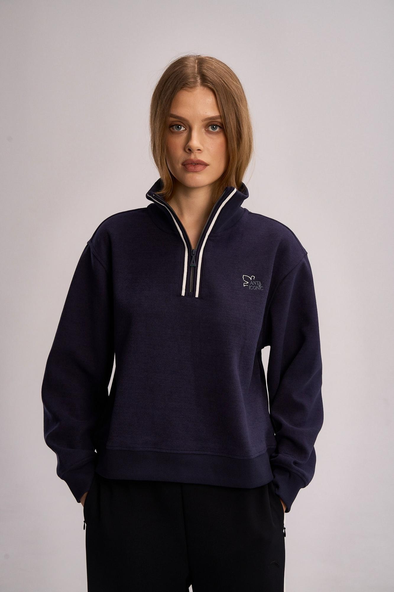 ТОЛСТОВКА HALF-ZIP ANTA ICONIC SWEATSHIRT
