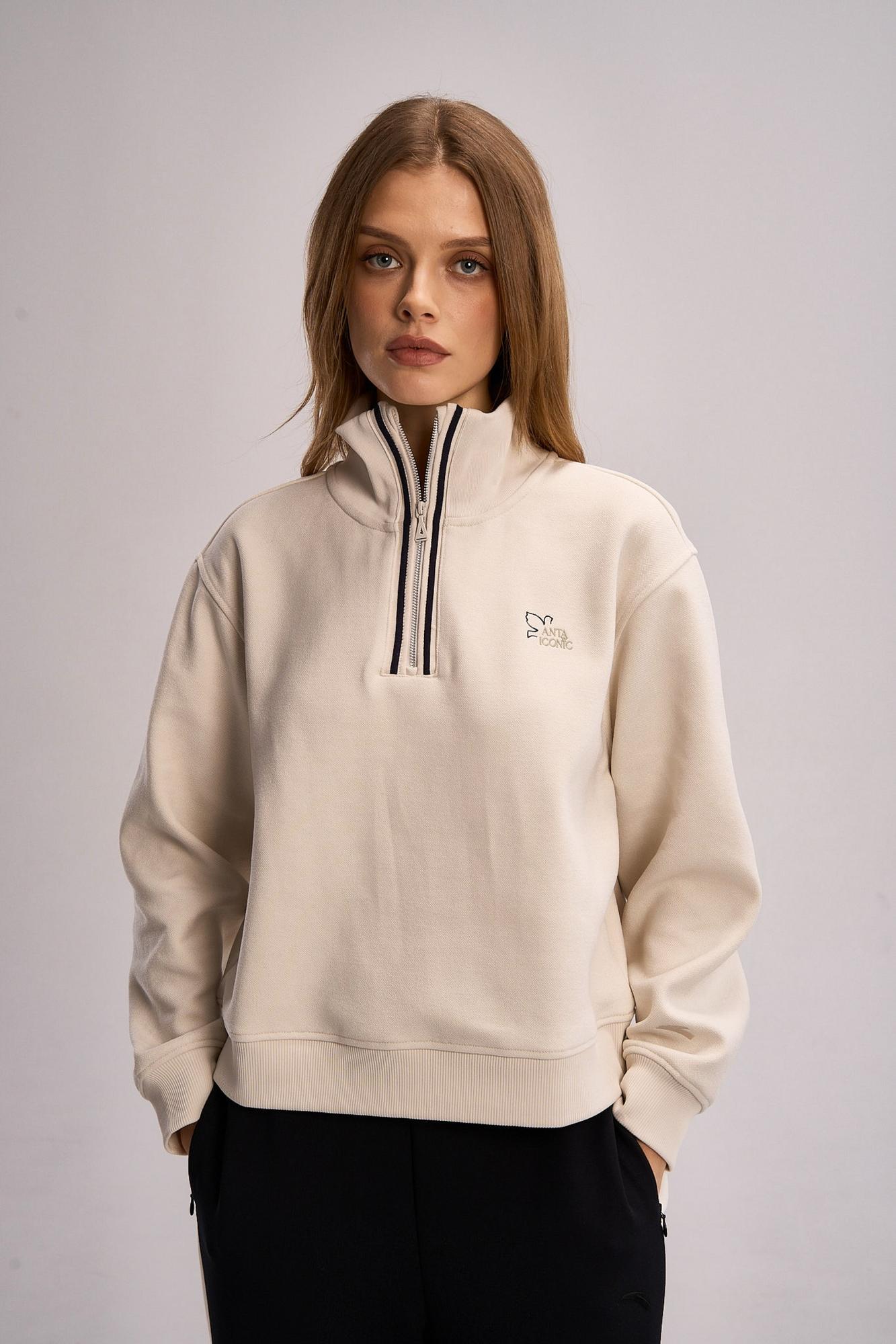 ТОЛСТОВКА HALF-ZIP ANTA ICONIC SWEATSHIRT