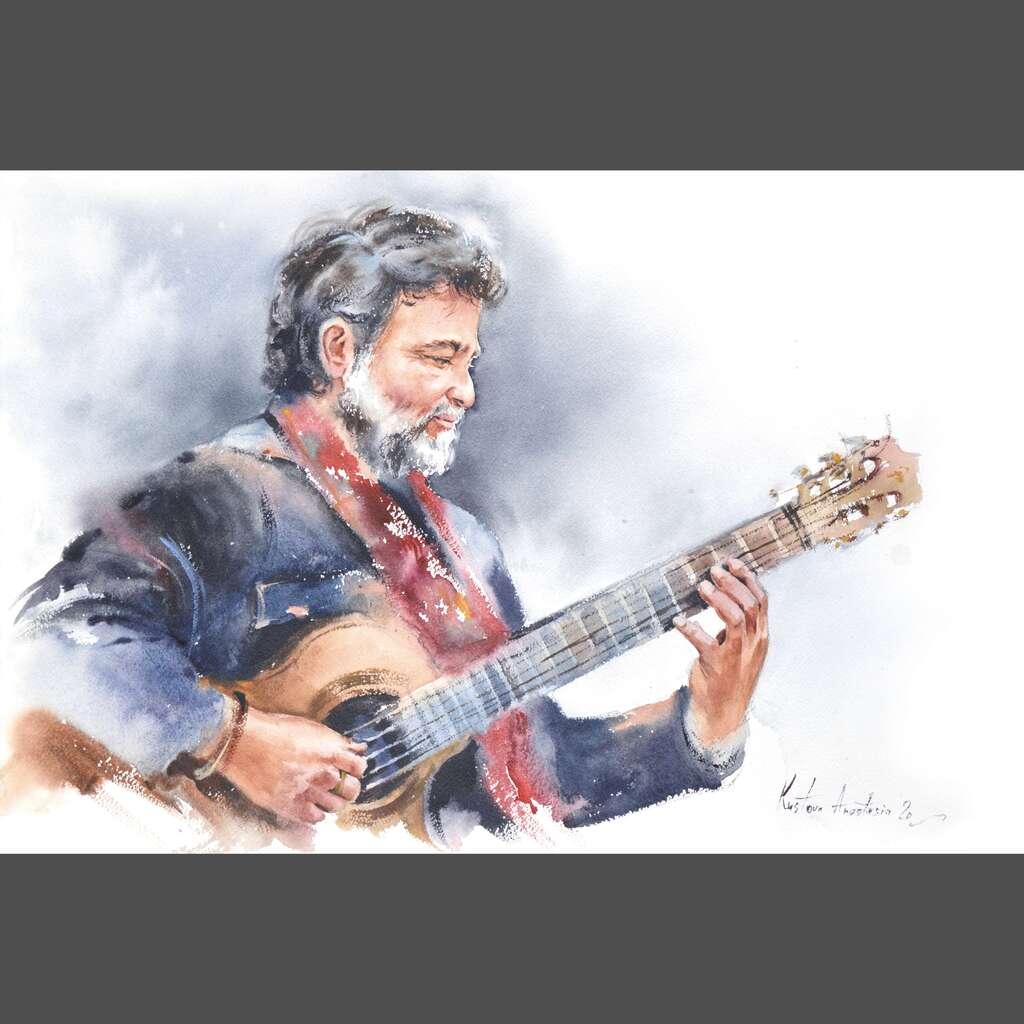 Painting “Man with a guitar“
