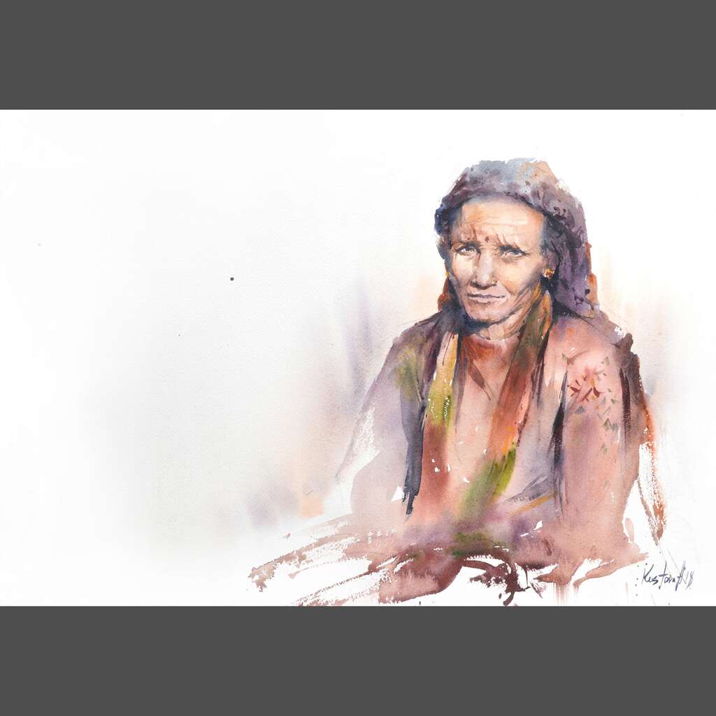 Painting “Nepal woman“