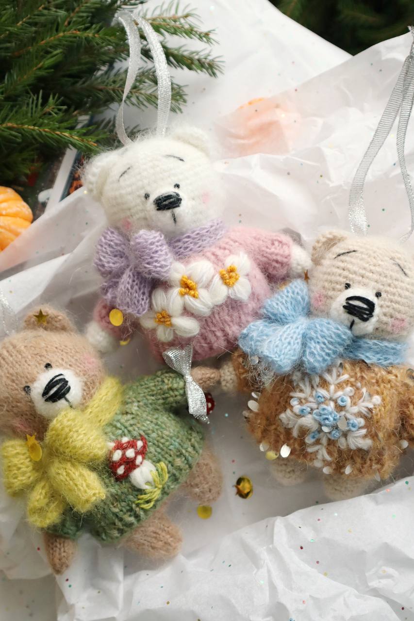 Мишка елочная игрушка