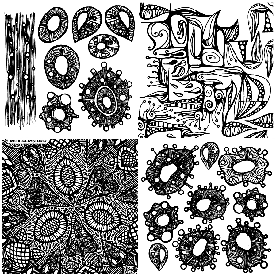 Текстура из полимерной резины ASSORTED 4in1 #08