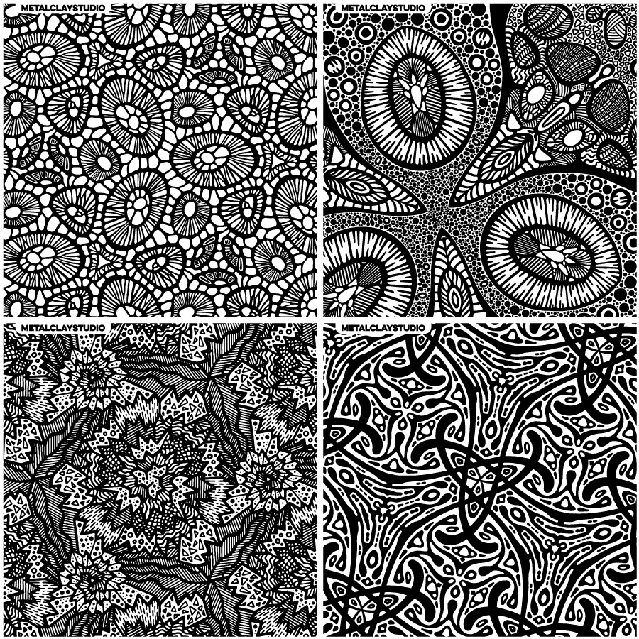 Текстура из полимерной резины ASSORTED 4in1 #06