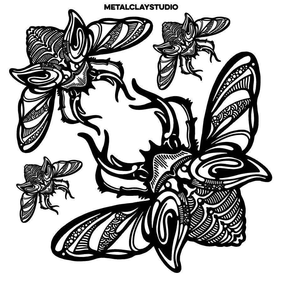 Текстура из полимерной резины INSECTS#21-2