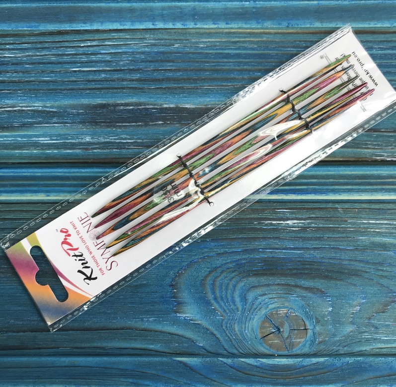 Knit Pro Спицы чулочные Symfonie 4мм/15см, дерево, многоцветный, 5шт