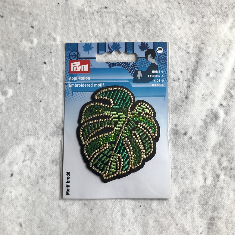 термоаппликация "Лист фикуса"