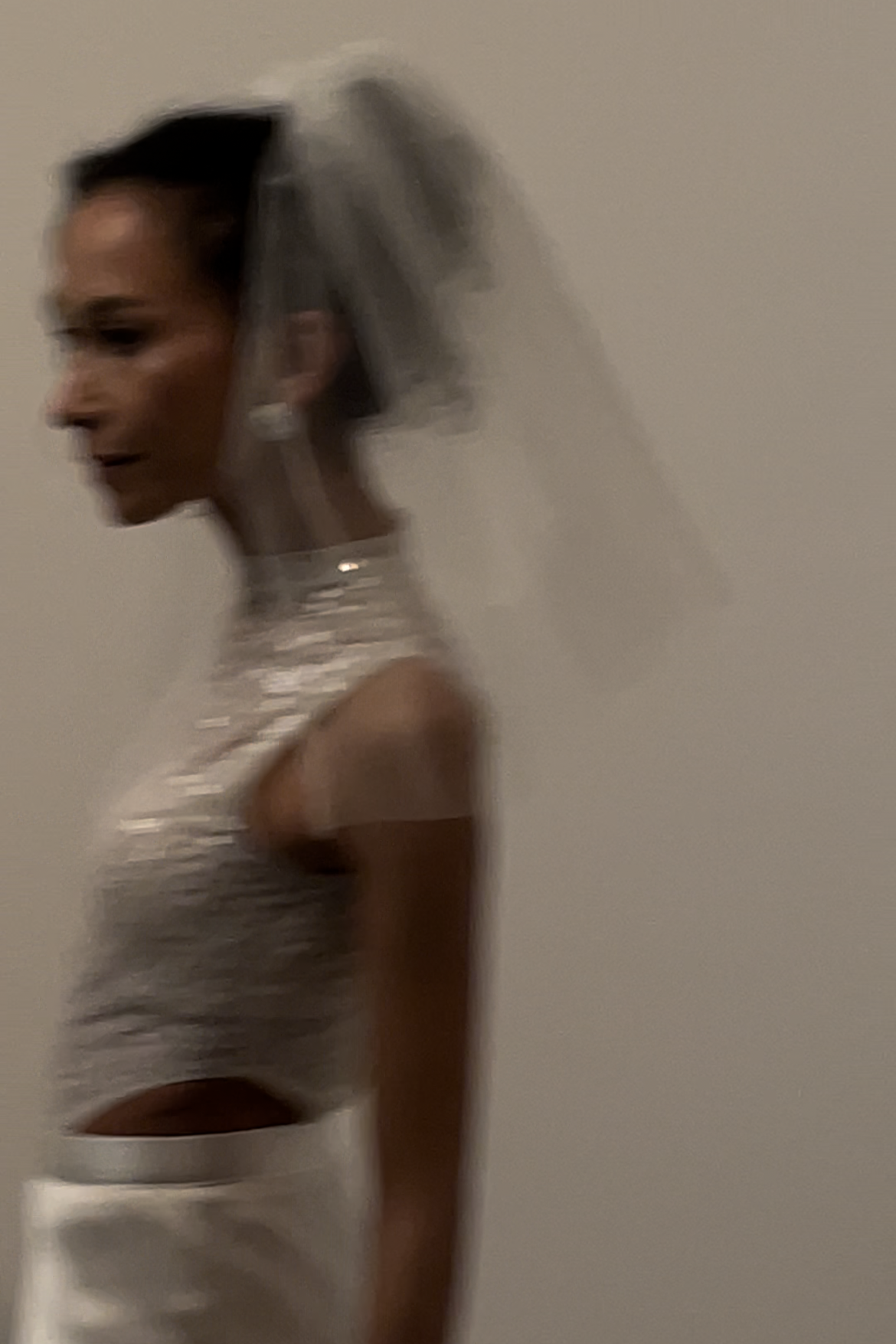 Фата короткая с глиттером