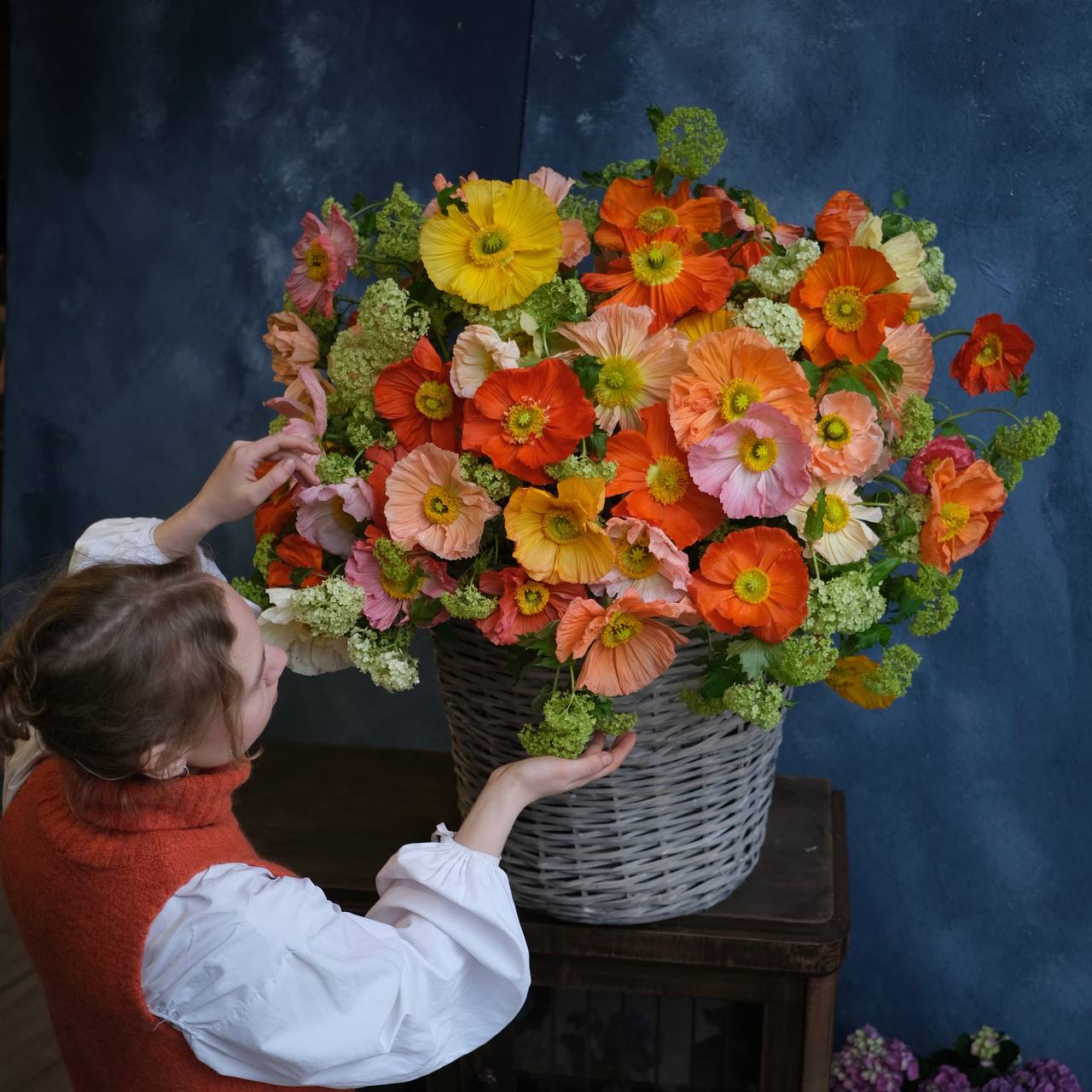 Маки корзина