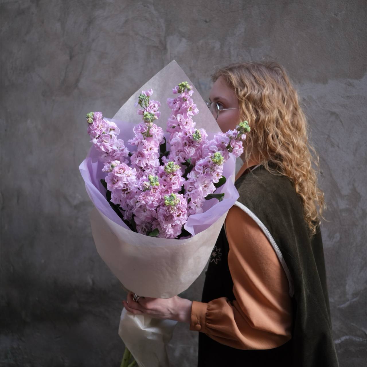 Нежно розовая маттиола