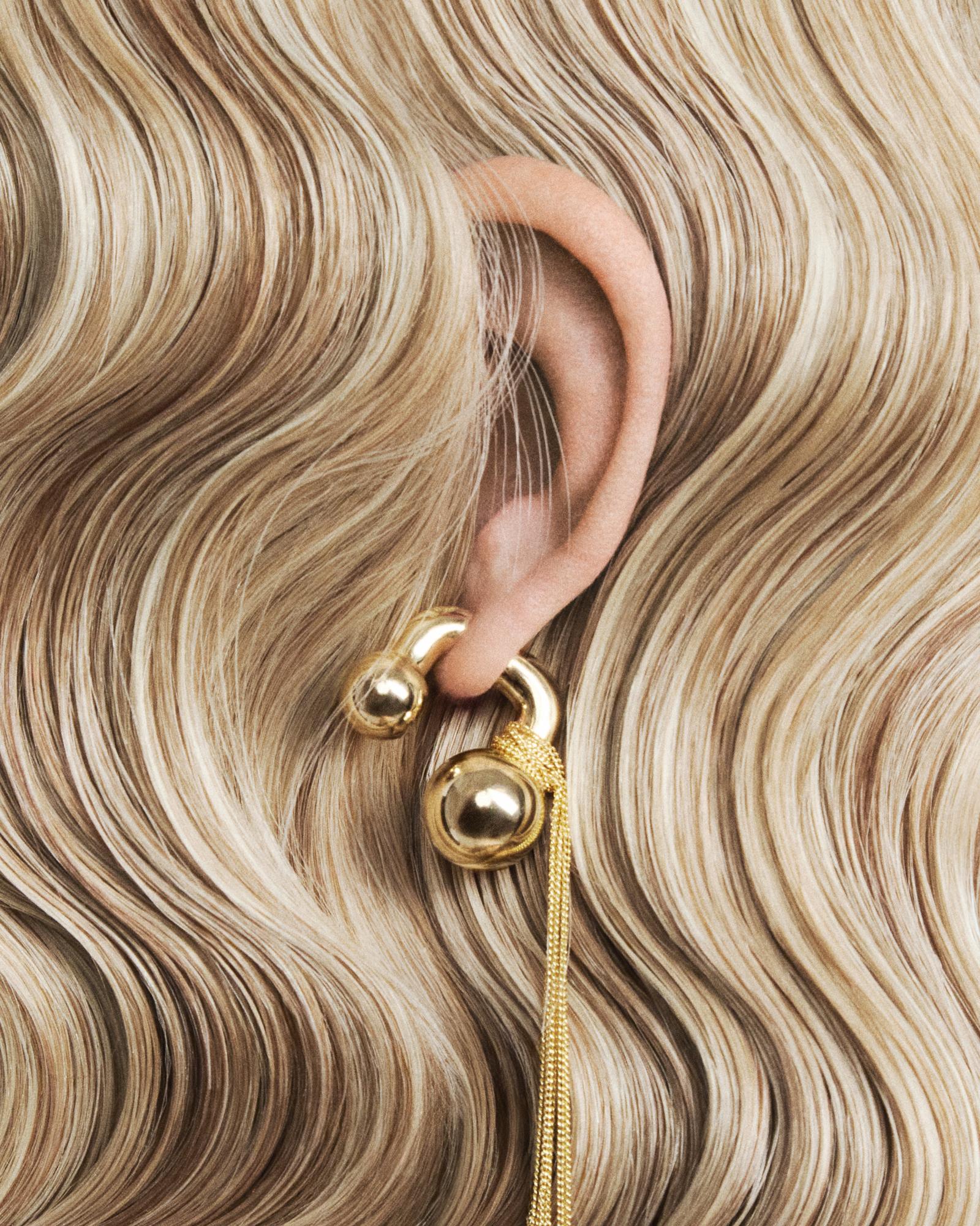 Серьги с двумя шарами Bubble World