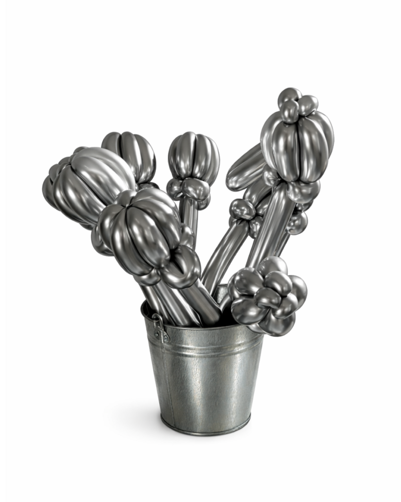 Металлический букет в стиле Caviar Jewellery