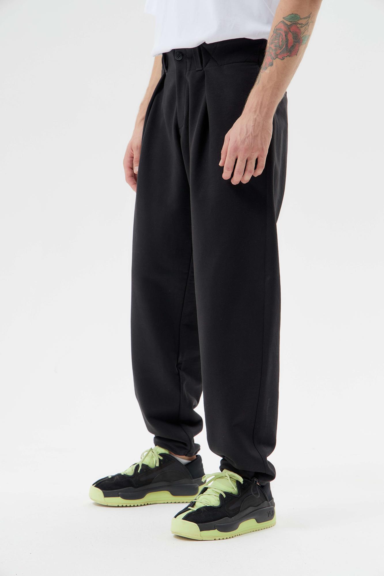 Брюки широкие из трикотажа