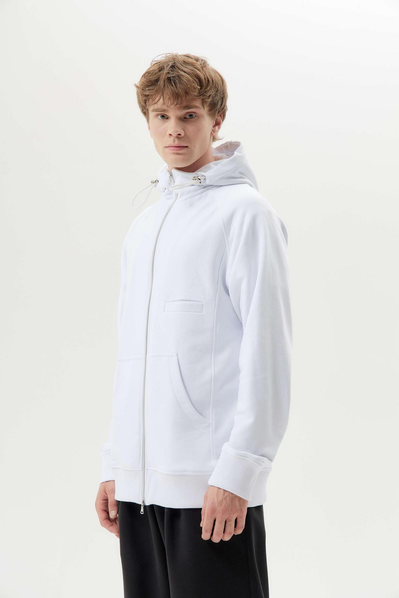 Толстовка на молнии белая