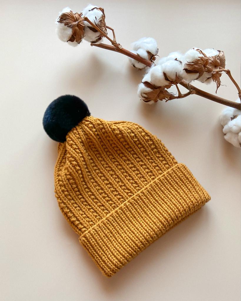 Описание спицами Шапочка