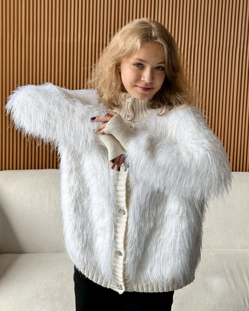 Мастер-класс спицами Кардиган "Tecno"