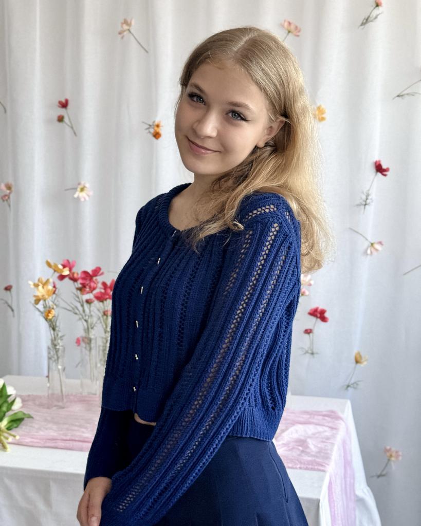 Мастер-класс спицами Кардиган "Line"