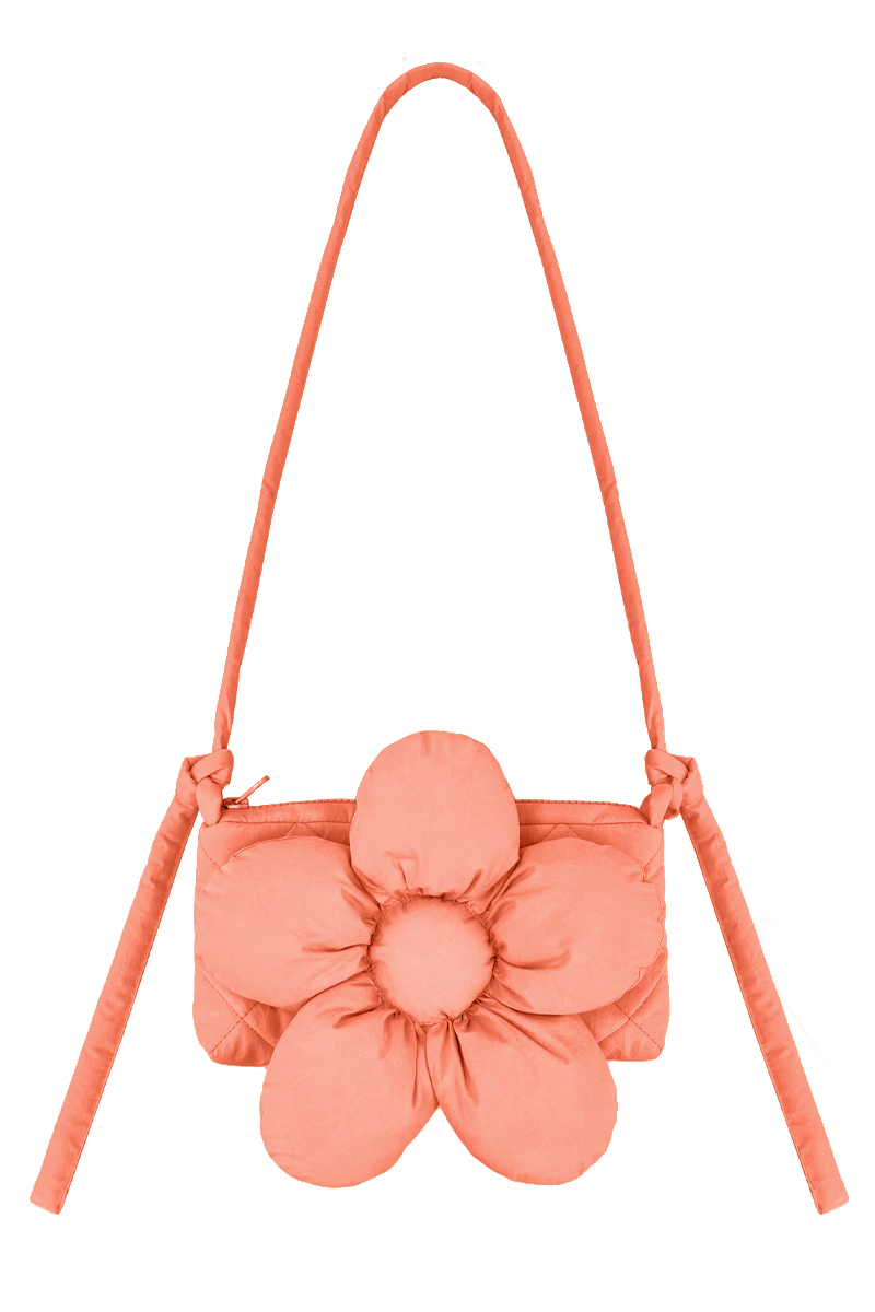 Сумка-багет из персикового хлопка