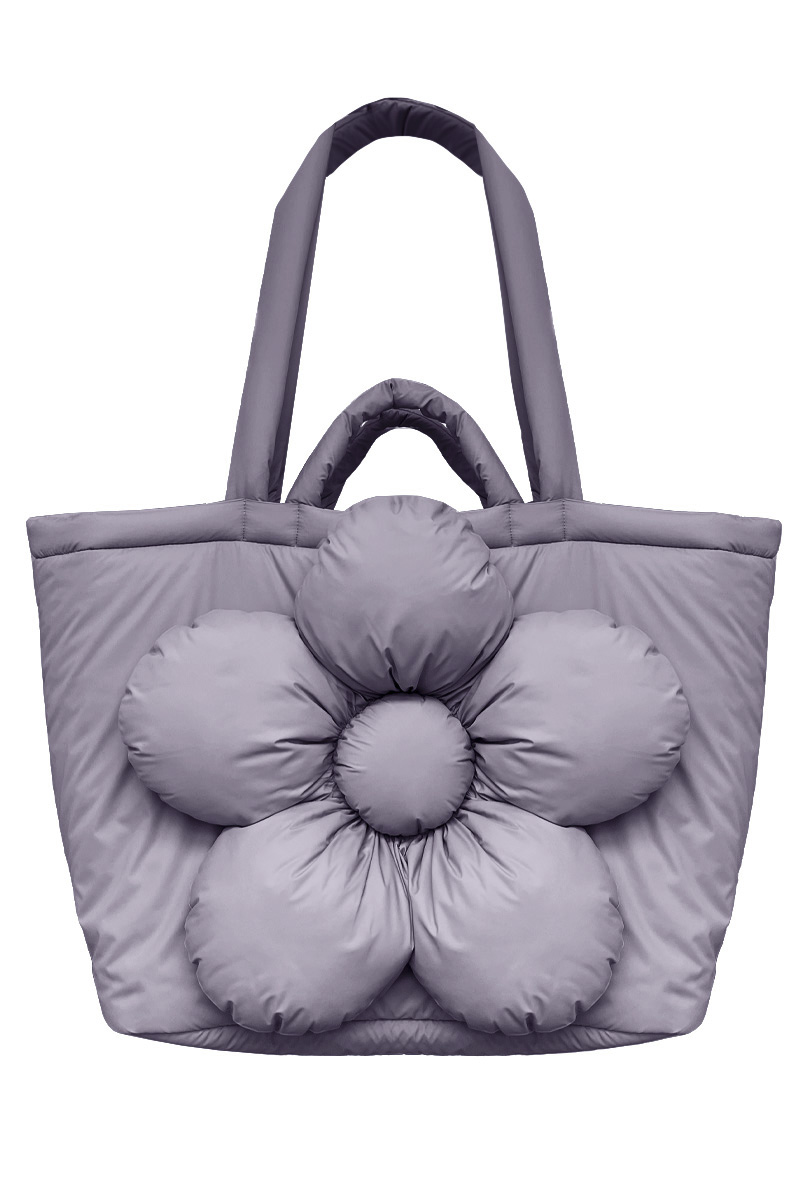 Сумка c цветком Гигант из сиреневой плащёвой ткани