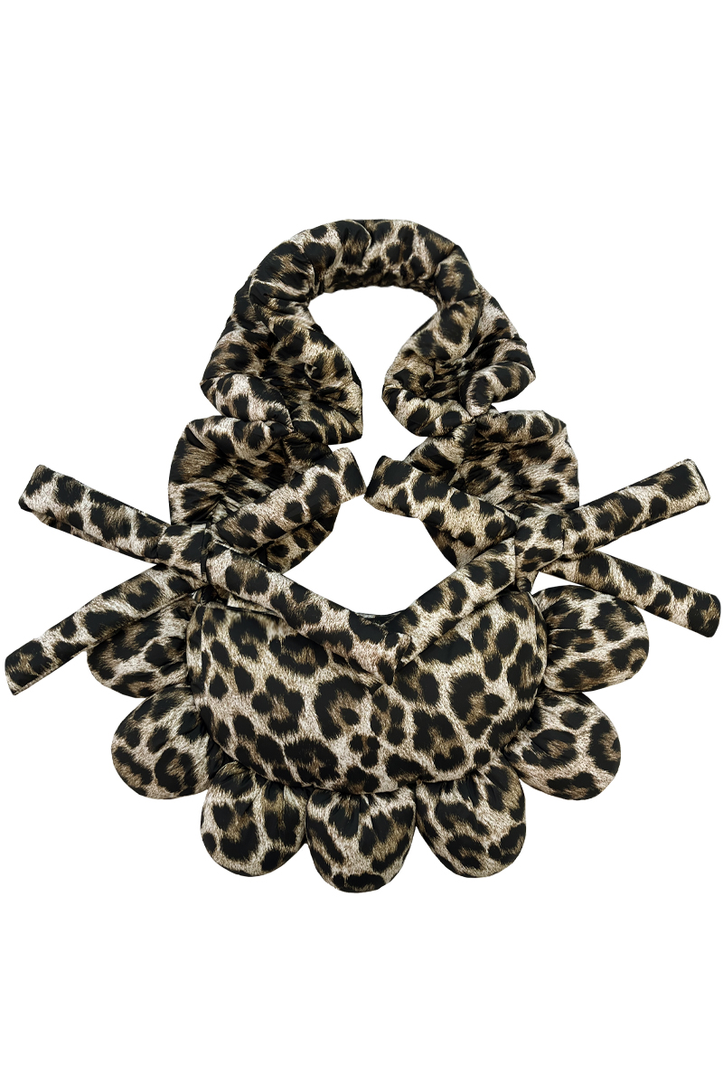 Сумка-цветок из плащёвой ткани "лео"