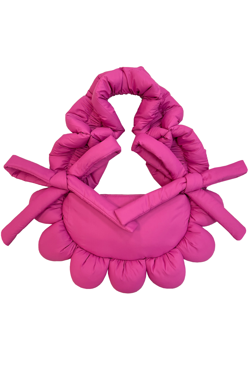 Сумка-цветок из ягодной плащёвой ткани