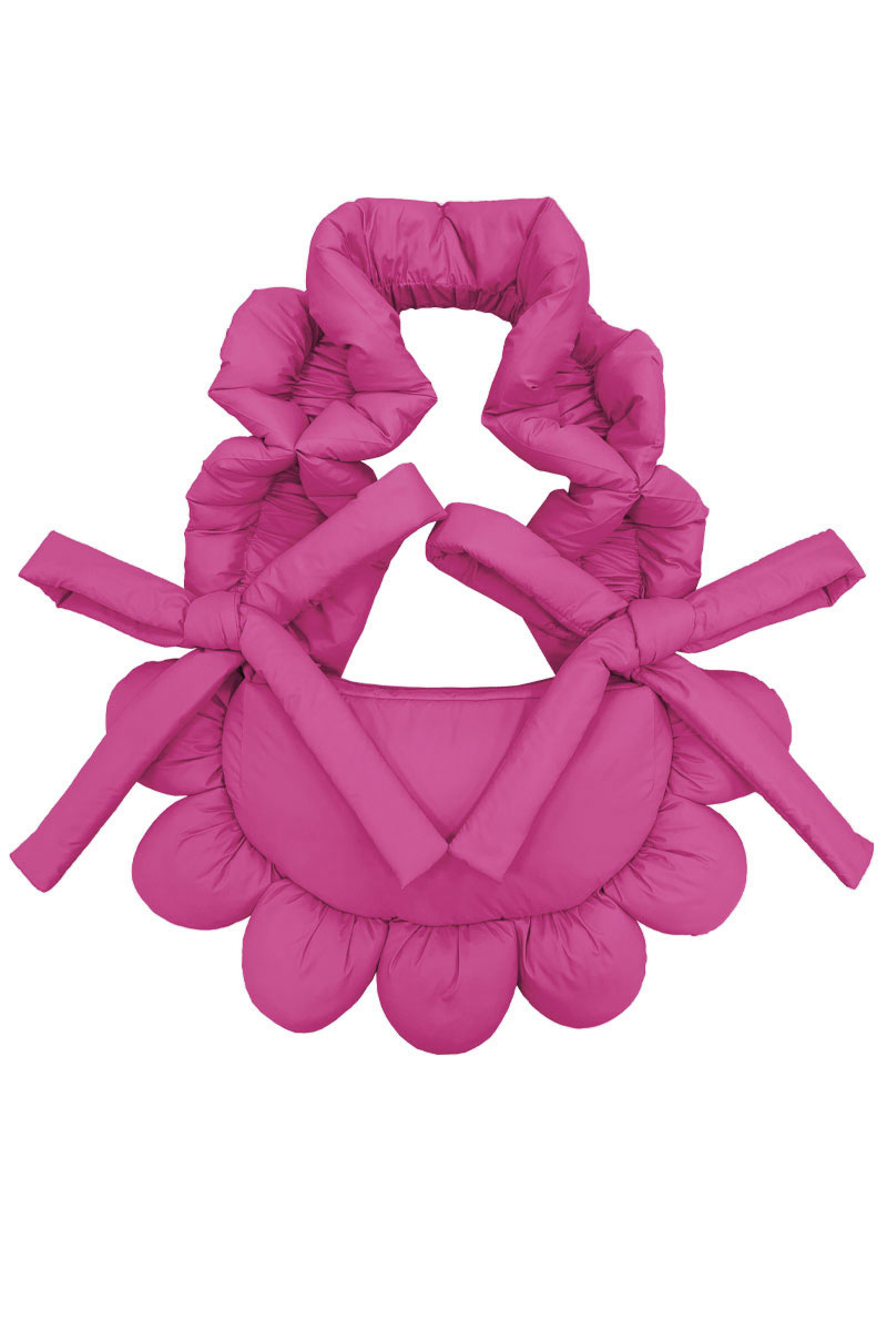 Сумка-цветок из ягодной плащёвой ткани