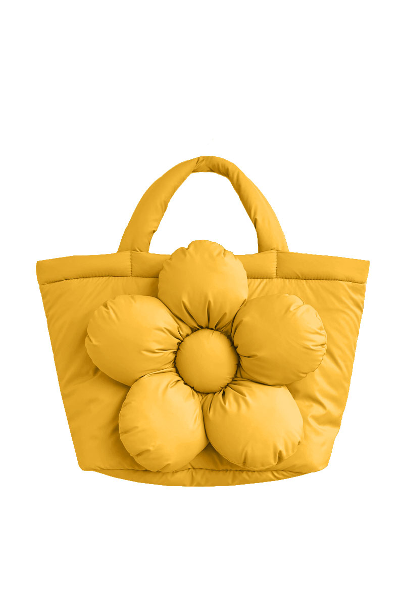 Сумка Гигантик из горчичной плащёвой ткани