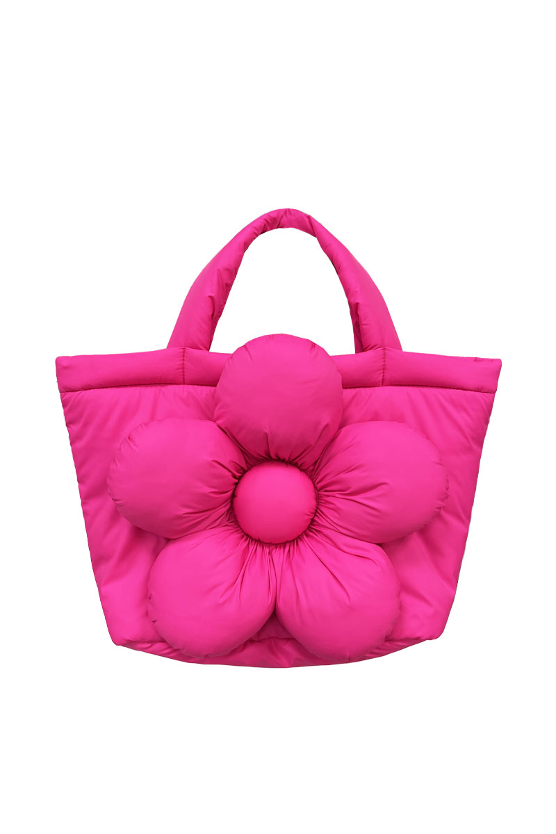 Сумка Гигантик из плащёвой ткани "розовый неон"
